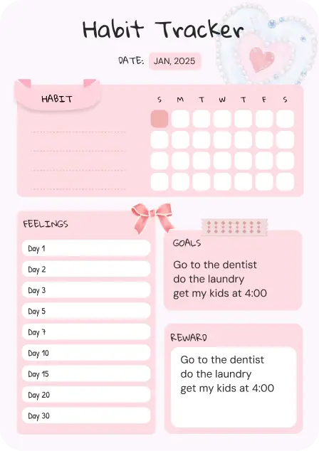 Habit tracker template
